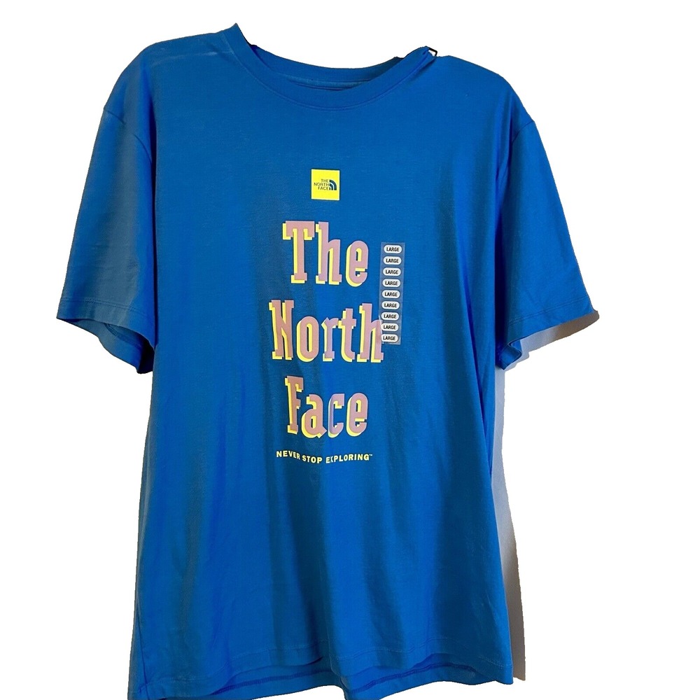 The North Face Brand Super Sonic Blue Mens Large S/S T-Shirt (G3)